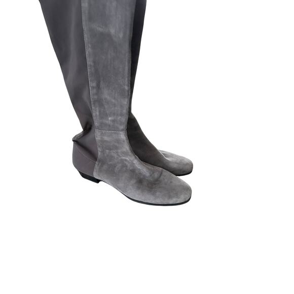 Vince Camuto Karita Over The Knee Kid Suede Tall Pull On Boots 8M Gray Stretch - Picture 11 of 14
